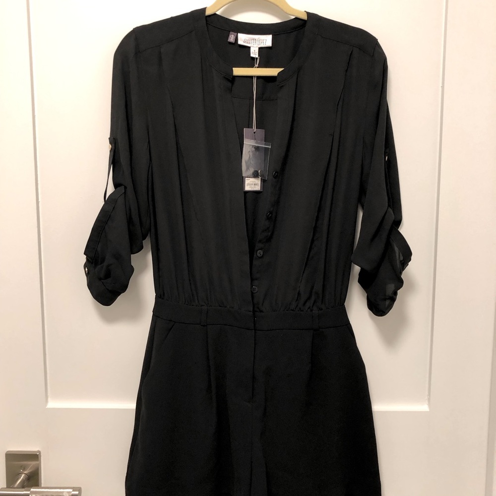 BRAND NEW Jennifer Lopez Black Tie RomperShorts